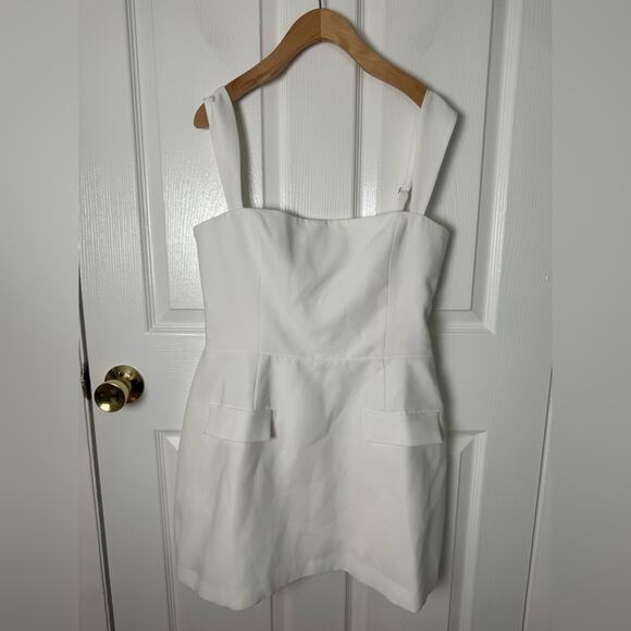 Amanda Uprichard Bethany Skort Romper Ivory L - Picture 2 of 12